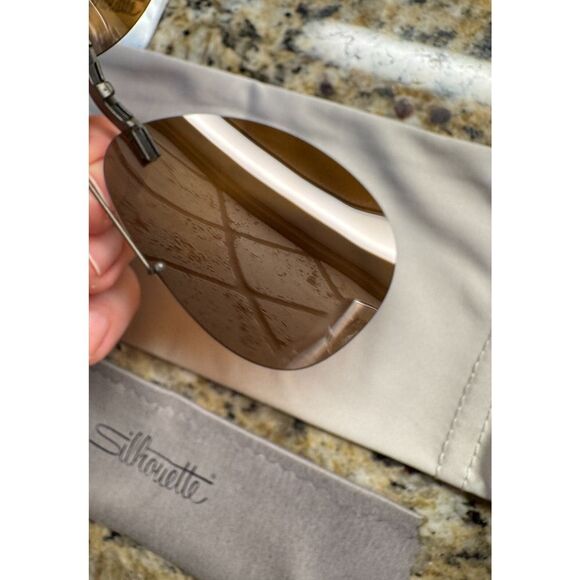 SILHOUETTE brown clip on lenses polarized Aviator titanium - Picture 5 of 8